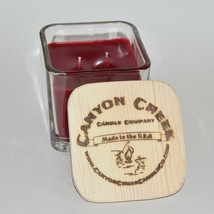 NEW Canyon Creek Candle Company 9oz Cube jar POMEGRANATE scented Hand poured - $36.94