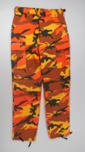Military Orange Camo Cargo Pants Mens Size Small  27-31 Adjustable Authe... - $44.19