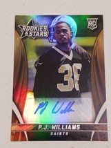 P.J. Williams New Orleans Saints 2015 Panini Rookies &amp; Stars Certified Autograph - £3.94 GBP