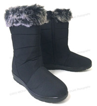 Women&#39;s Winter Boots Black 10&quot;  Fur Lined Fashion Warm Zipper Snow Shoes... - $16.45+