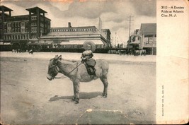 Undivided Back Rppc POSTCARD- A Donkey Ride At Atlantic City, Nj BK50 - £7.12 GBP