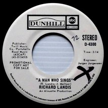 Richard Landis - A Man Who Sings (mono/stereo) [7&quot; 45 rpm Promo] - £3.63 GBP