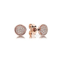Women's Rose Gold Earrings  Starfish Love Heart Pattern Beetle Square Zircon Fas - £18.16 GBP