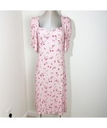 Wilfred Baudelaire Dress Sweetheart Neckline Midi Pink Floral Size 8 ARI... - $57.91