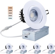 POPANU Canless Recessed Gimbal Downlight - Suitable for 20ft High, 4 Pack - £102.38 GBP