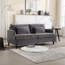 Mid-Century Modern Chenille Loveseat Sofa (Gray) - $334.99