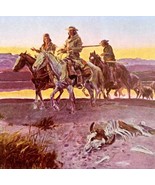 Carson&#39;s Men Charles Russell Western 1980 Greeting Card Leanin Tree Vint... - £19.65 GBP