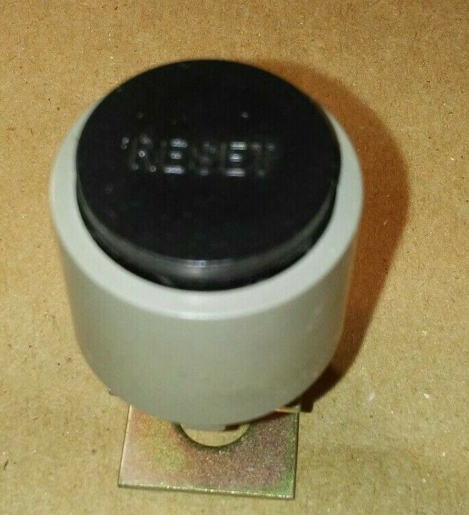 1&quot; Black Momentary 7/8&quot; Raised RESET Push Button - 1/2&quot; Shaft Bracket Mo... - $19.34