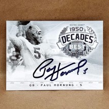 2011 Upper Deck College Football Legends #19 Paul Hornung SIGNED Autograph Card - £19.94 GBP