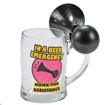 Honk for Assistance Beer Mug with Horn 1 Piece Brand NEW - $18.48