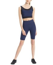Josie Natori Womens Active Solstice Cropped Sports Tank Top color Navy Size M - £44.91 GBP