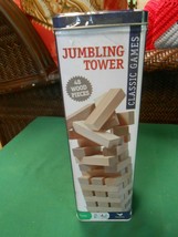 Great Jumbling Tower Wood Blocks By Classic Games In Tin Canister - £11.50 GBP