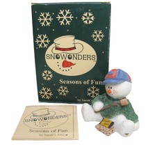 Snowonders Summer S&#39;More Figurine Snowman Sarah&#39;s Attic Spring theme 7762 - £15.55 GBP