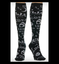 Gothic Occult Black Ouija Knee High Socks Witch Board Cosplay Costume Accessory - £8.35 GBP