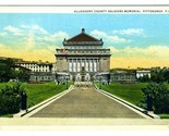Allegheny County Soldiers Memorial Card Pittsburgh Pennsylvania  - £7.86 GBP