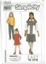 Simplicity Sewing Pattern 9323 Pull On Pants Shorts Jacket Top Girls Siz... - £6.91 GBP