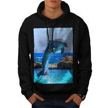 Wellcoda Dolphin Ocean Wild Mens Hoodie, Smart Casual Hooded Sweatshirt - £25.27 GBP+