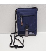 Vintage LL Bean Navy Blue Wallet Purse Pouch With Crossbody Strap And Be... - €16,97 EUR