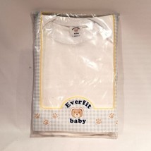 NWT Baby Bodysuit Size 12-18M by Everfit Brand White Color Short Sleeves - $15.74