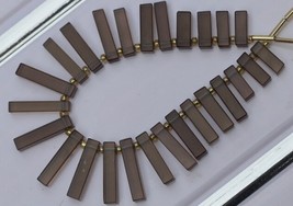 Nice, 25 piece smooth 3D cuboid pencil SMOKY briolettes gemstone beads 11 -- 20  - £50.34 GBP