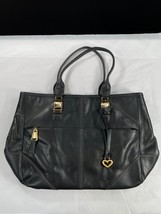 Brighton SKU 7523 Black Faux Leather Tote Bag With Gold Hardware - £59.60 GBP