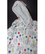 Carters baby vintage bears primary balloons fleece snowsuit coverall Lar... - £14.79 GBP