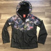 Nike Sportswear Windrunner Jacket Kids M Gray Graffiti Full Zip Hooded S... - $13.50