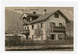 Oberammergau Villa Mathias Dedler Postcard Germany  - £9.48 GBP