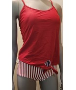 Red and White Tankini - Perfect for Making Splashy Entrances - $19.67