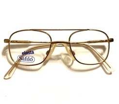 Children&#39;s Safilo Elasta Gold Aviator metal full rim eyeglasses made in ... - £39.41 GBP