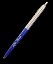 Vintage Johnson Puget Power Retractable Blue and Silver Pen Advertisement - £12.75 GBP