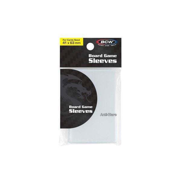 100 BCW 41mmx63mm Anti-Glare Mini American Sized Board Game Card Sleeves - $6.35