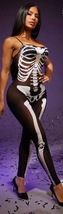 Sexy Skeleton Leotard Halloween Costume XS-L - £24.12 GBP