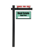 6 Feet Vinyl UPVC Real Estate Sign Post Realtor Yard Sign Post-Black - C... - $2,608.08 MXN