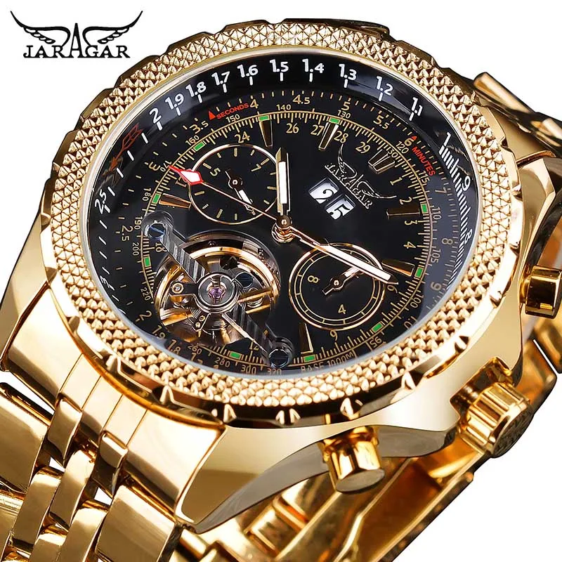 Watch Jaragar 2017 Flying Series  Bezel Scale Dial Design Stainless Steel Mens W - £81.90 GBP