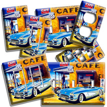 Vintage Sport Car Route 66 Cafe Light Switch Outlet Wall Plate Garage Home Decor - £13.08 GBP+