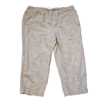 Pure Jill Cropped Linen Pants Womens Size Large Pull On Capri Missy J Ji... - $29.94