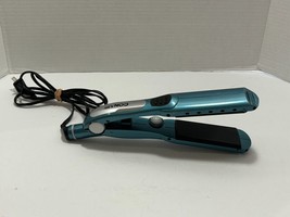 Conair 2&quot; Wet &amp; Dry Hair Flat Iron Tourmaline Ceramic Straightener Blue ... - £9.85 GBP