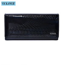 VICKAWEB Gradient Patent Leather Women Wallet Fashion Fish-Scale Pattern Female  - £32.40 GBP