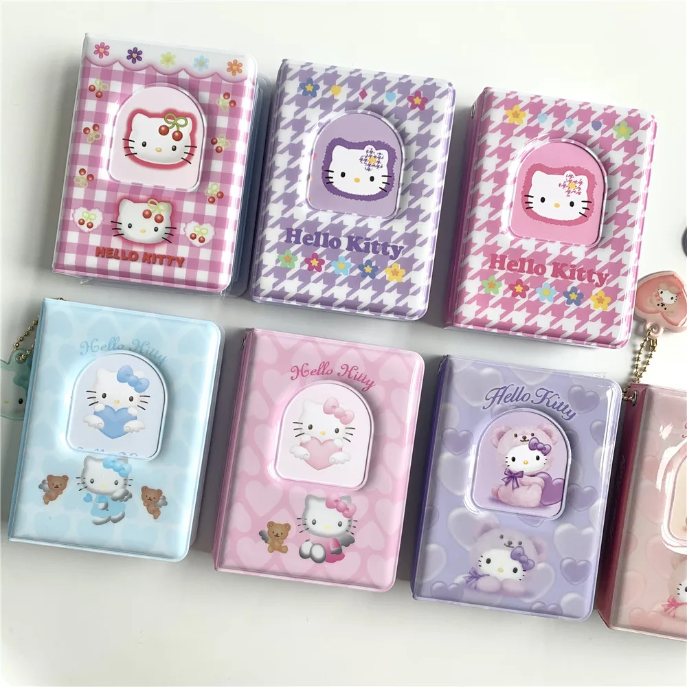Kawaii Hello Kittys Photo Album 3Inch Anime Kt Cat Idol Photocard Holder - £10.40 GBP+