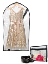 Dance Costume Bag + Mini Bag - Children&#39;s Garment Bag for Dance - Clear - £10.35 GBP