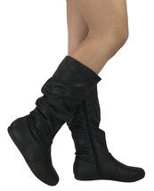 Wells Collection Womens Boots Soft Slouchy Mid Calf Black Size 8 - £18.15 GBP