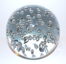 FABULOUS HUGE ART GLASS SPHERE/PAPERWEIGHT/BALL BUBBLE POSSIBLY MURANO 1... - $300.55