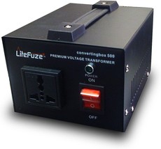 LiteFuze convertingbox 500W Light Weight Premium Voltage Converter Transformer - £70.68 GBP