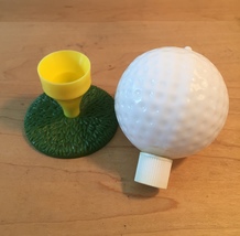 70s Avon Tee Off oversize golf ball and tee bottle (Spicy After Shave) image 2