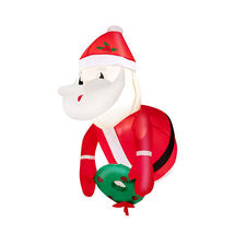3.3 Feet Lighted Inflatable Santa Claus Broke Out from Window - Color: Red - $55.77
