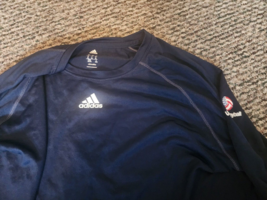 Adidas Logo Olympic Sponsor Usa Volleyball Xl New Shirt Navy Blue - £10.38 GBP