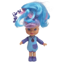 4" VINTAGE 1993 MATTEL LI'L LIL SECRETS MINI DOLL PURPLE + BLUE HAIR BLU... - $9.50