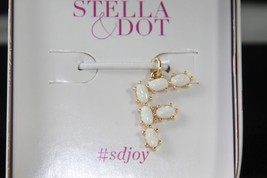 Stella &amp; Dot Charm (New) Gold Momento Opal Stone Letters - F - C913GF - £19.28 GBP