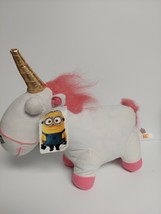 Despicable Me Fluffy Unicorn Pink White 12&quot; Plush Stuffed Toy Factory Rare - £10.27 GBP